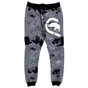 Ecko Unltd Men's Sweatpants Side Coloblock Camo Fleece Jogger